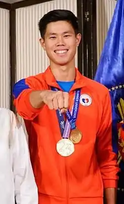 Ernest Obiena geteilter Rang acht mit&nbsp;5,60&nbsp;m