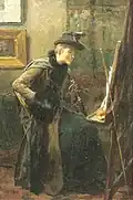 Ernst Witkamp (1872): Besuch in seinem Atelier, Privatbesitz.