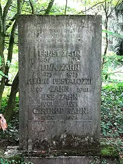 Ernst Zahn (1867–1952) Schriftsteller. Grab, Friedhof Enzenbühl, Zürich