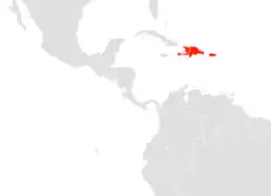 Verbreitungsgebiet von Erophylla bombifrons