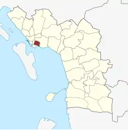 Lage des Grundtvigs Sogn in der Esbjerg Kommune