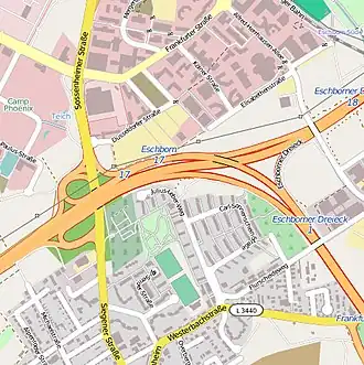 Übersichtskarte Eschborner Dreieck