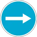 Vorgeschriebene Fahrtrichtung – hier rechts
