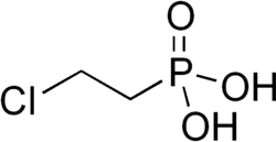 Strukturformel von 2-Chlorethylphosphonsäure