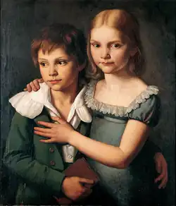 Étienne Maria und Christine Louise Kolbe, die Kinder des Künstlers (um 1820)