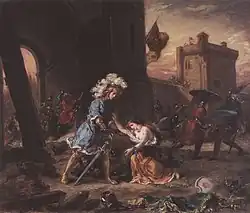 Eugène Delacroix, Amadis Delivers Prinzessin Olga vom Galpans Schloss, 1860