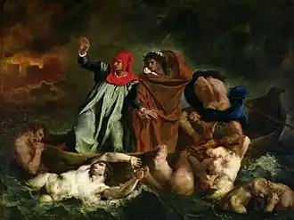Die Dantebarke (Dante et Virgile aux enfers) (Eugène Delacroix)