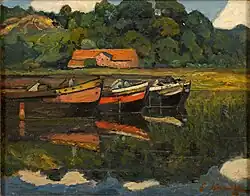 Lastboote auf der Schelde