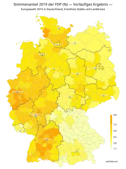 Stimmenanteil (%) 2019 – FDP
