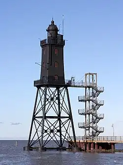 Eversand Oberfeuer im Watt vor Dorum-Neufeld.