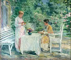 Im Garten, etwa 1920