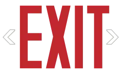 Amerikanisches Notausgangszeichen