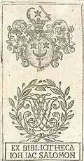Exlibris für Johann Jacob Salomon, 18.&nbsp;Jahrhundert