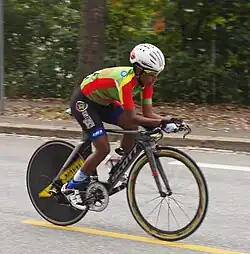 Eyeru Tesfoam Gebru beim Zeitfahren der WM 2017