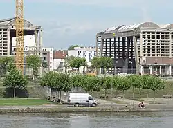 Durchbruch für den Querriegel an der Südseite, August 2010