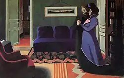 La Visite, deutsch: Der Besuch, 1899, Kauf aus der Ausstellung im Künstlerhaus 1909[38]