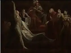 Warwick schwört vor der Leiche von Johann Heinrich Füssli, 1780–1782