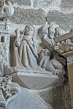 Martha mit Tarasque, Abtei Chanteuges, Chapelle Sainte-Anne