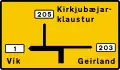 Vorausliegende Zielorte als Straßenkarte (außerhalb der Hauptstadt)