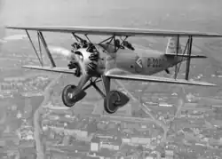 Überflug der F 2 Tiger von Gerhard Fieseler über den Stadtteil Wesertor, 1932