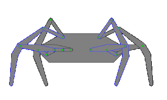 Mehrere Kniehebel zur Bewegung