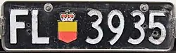 Liechtensteiner Kontrollschild von 1957 bis 1972