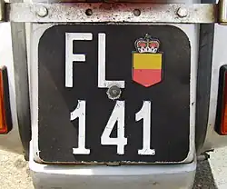 Motorrad-Kontrollschild Liechtenstein von 1957 bis 1972