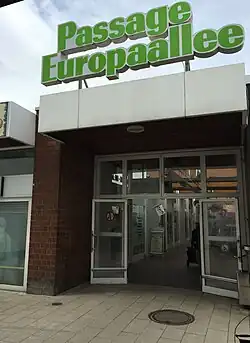 Eingang des überdachten Teils Europa Passage (Teil 2, s. Lageplan oben)