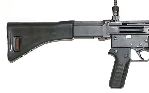 SIG 510 mit Gummikolben: Dies soll Beschädigungen vermeiden, wenn der Kolben auf dem Boden abgestützt wird.