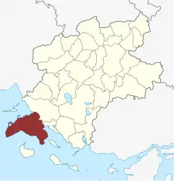 Lage des Horne Sogn in der Faaborg-Midtfyn Kommune