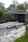 Der Beginn des Fabrikkanals nach dem Wehr