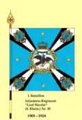Fahne des I. Bataillons 1905–1918