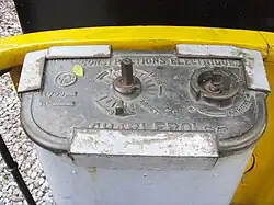 Fahrschalter des museal erhaltenen Triebwagens, gebaut von Ateliers de constructions électriques de Charleroi