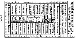 Fahrschein über 10&nbsp;Pfennig mit Umsteigeberechtigung in Charlottenburg
