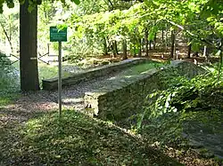 Hochwasserstand August 2002 an der Schafbrücke