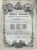 Heftumschlag der Nr. 9 der Reihe von Juni 1855 (oben links: Goethe-Madaillon)