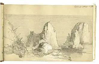 15. März 1876. Capri. Faraglioni