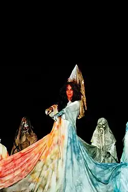 Erdgeist mit den vier Elementen