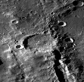 Fechner überlagert das Vallis Planck (LRO)