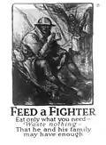 Feed a fighter – Eat only what you need – Waste nothing – That he and his family may have enough