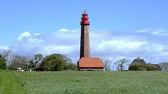 Blick vom Strand zum Turm