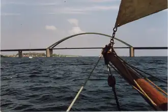 Fehmarnsundbrücke vom Sund aus