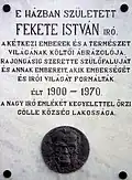 István-Fekete-Gedenktafel