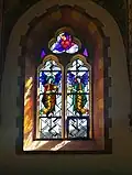 Fenster der Wort-Gottes-Kapelle; Thema Liebe