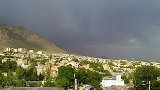 Blick auf die Stadt Fereydunschah