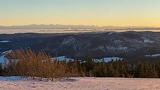 Blick nach Süden zu den Alpen
