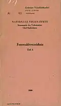 Deckblatt des Fernwahlverzeichnis Teil A der NVA der DDR.