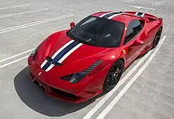 458 Speciale mit zusätzlichen Lufteinlässen in der vorderen Haube
