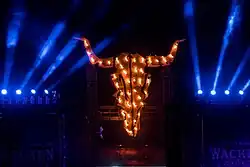 Der brennende Schädel als Wahrzeichen des Wacken Open Air