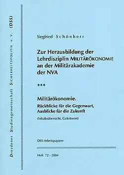 Festschrift, Siegfried&nbsp;Schönherr, zum&nbsp;70.,&nbsp;DSS-AP,&nbsp;H.&nbsp;72, 2004,&nbsp;Umschlagtitel.